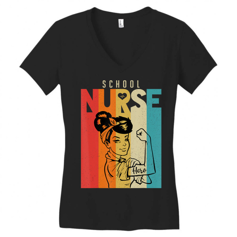 Vintage Rosie The Riveter School Nurse Women's V-neck T-shirt | Artistshot