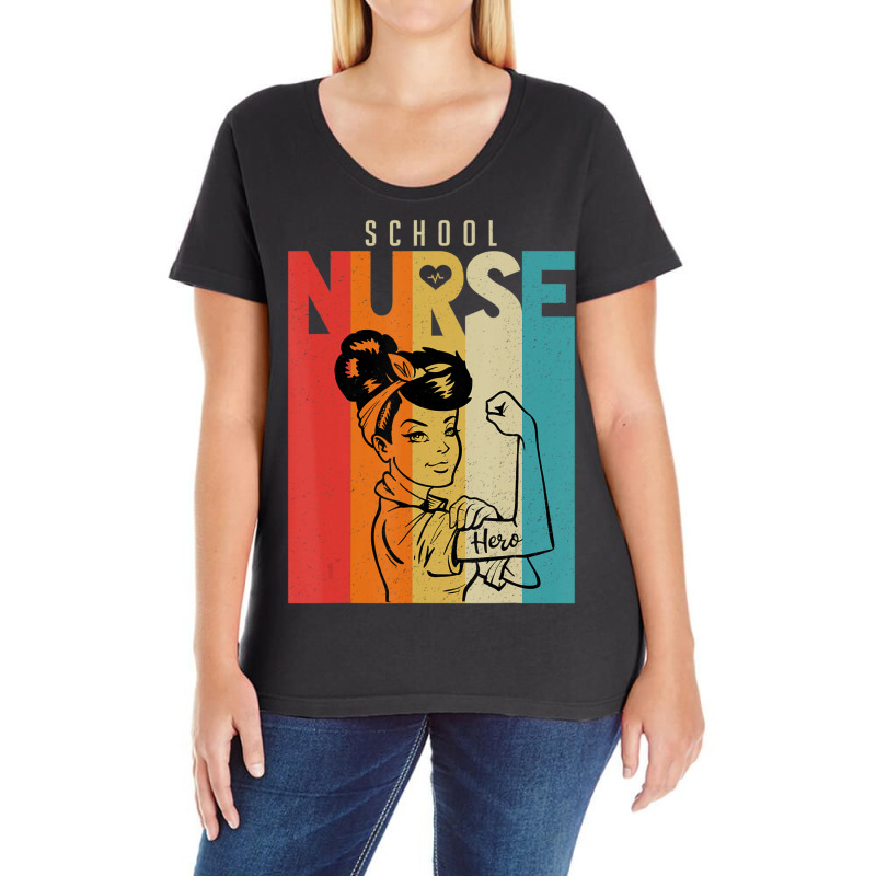 Vintage Rosie The Riveter School Nurse Ladies Curvy T-shirt | Artistshot