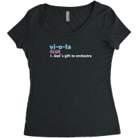 Viola Musical Instrument Viola Definition Women's Triblend Scoop T-shirt | Artistshot