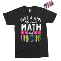 Just A Girl Who Loves Math Unicorns Funny Mathematics Exclusive T-shirt | Artistshot