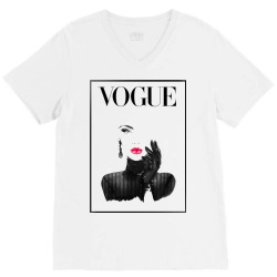 Lips Vogue V-Neck Tee | Artistshot