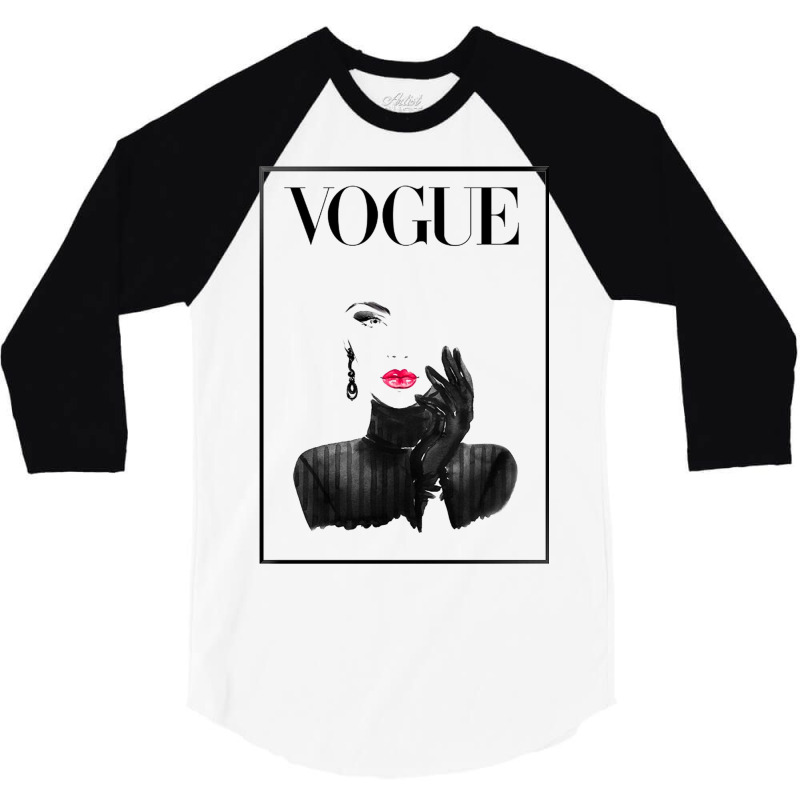 Lips Vogue 3/4 Sleeve Shirt | Artistshot
