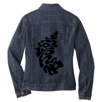 Karnataka Map Typography Ladies Denim Jacket | Artistshot