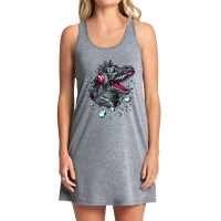 Monster-with-headphones- Tank Dress | Artistshot