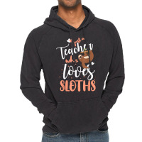 Just A Girl Who Loves Sloths Teacher Christmas Gift Idea Vintage Hoodie | Artistshot