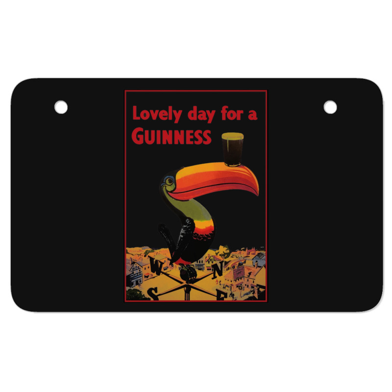 Lovely Day For A Guinness Letter Atv License Plate | Artistshot