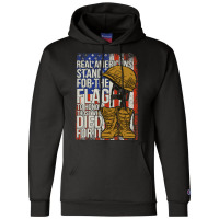 Americans Stand For The Flag To Hornor Those Who Died For It 141 Champion Hoodie | Artistshot