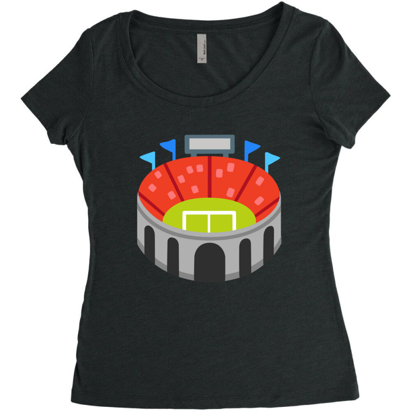 Stadium Grandstand Sport Stadium Women's Triblend Scoop T-shirt by cm-arts | Artistshot