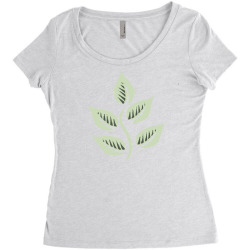 Leaf Drawing Women's Triblend Scoop T-shirt | Artistshot