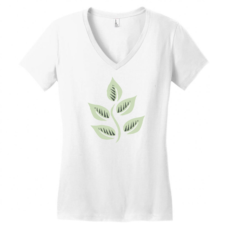 Leaf Drawing Women's V-neck T-shirt | Artistshot