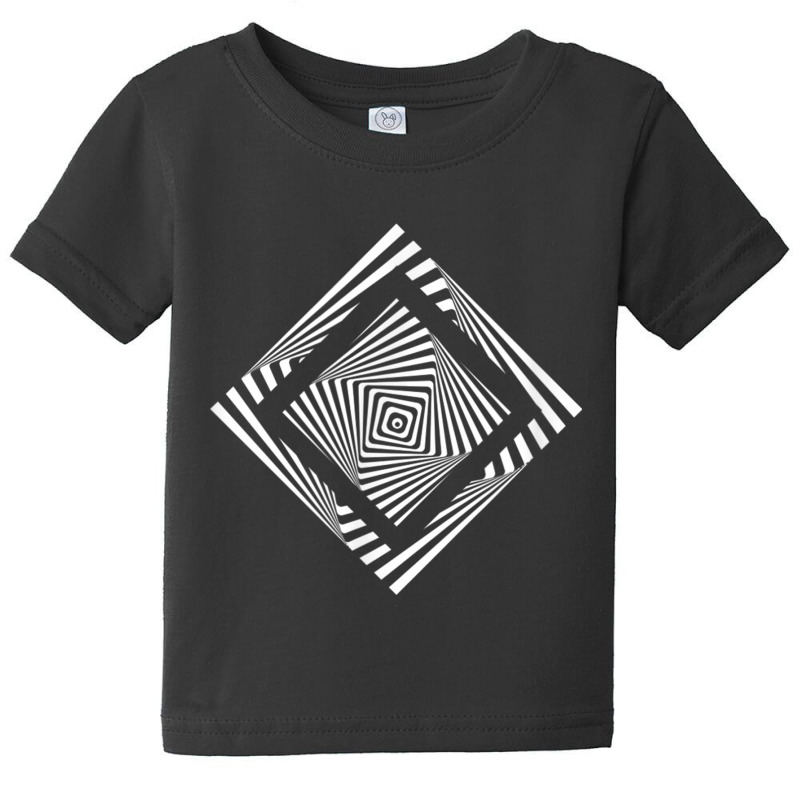 Twisted Squares Design Hypnotizing Abstract Optical Art T Shirt Baby Tee by cm-arts | Artistshot