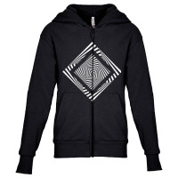 Twisted Squares Design Hypnotizing Abstract Optical Art T Shirt Youth Zipper Hoodie | Artistshot