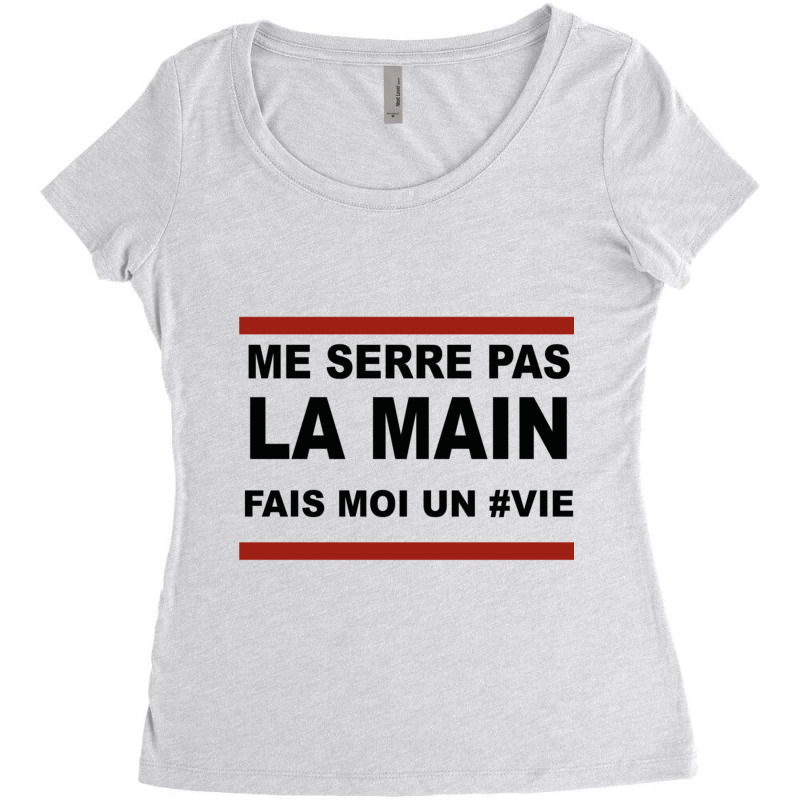 Damso Vie Citation Mosaïque Solitaire - Blanc Et Rouge  Classique Women's Triblend Scoop T-shirt by cm-arts | Artistshot