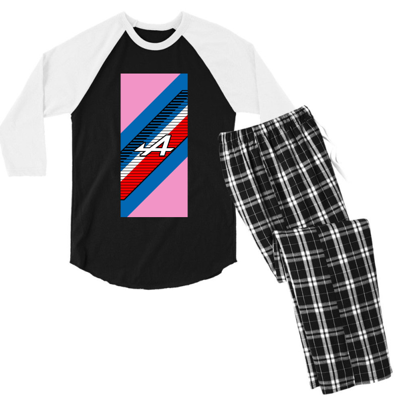 Alpinef1team2022pinkliveryillustration Men's 3/4 Sleeve Pajama Set | Artistshot