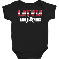 Latvia Table Tennis Fans Jersey Latvian Ping Pong Lovers Baby Bodysuit | Artistshot