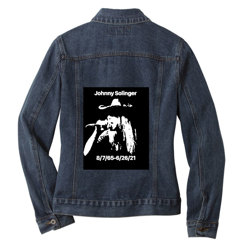 Johnny Solinger Rip Art Print Ladies Denim Jacket by cm-arts | Artistshot