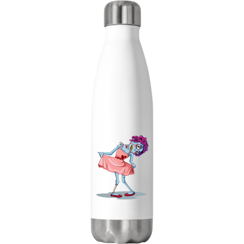 Female Zombie  Zombies Love Brains Stainless Steel Water Bottle | Artistshot