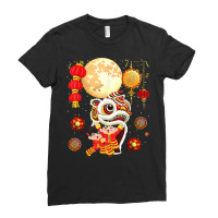 Vietnamese Tet Chinese Full Moon Festival Mid Autumn Dragon T Shirt Ladies Fitted T-shirt | Artistshot