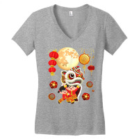 Vietnamese Tet Chinese Full Moon Festival Mid Autumn Dragon T Shirt Women's V-neck T-shirt | Artistshot