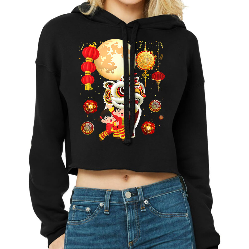 Vietnamese Tet Chinese Full Moon Festival Mid Autumn Dragon T Shirt Cropped Hoodie by vaesifoxidy | Artistshot