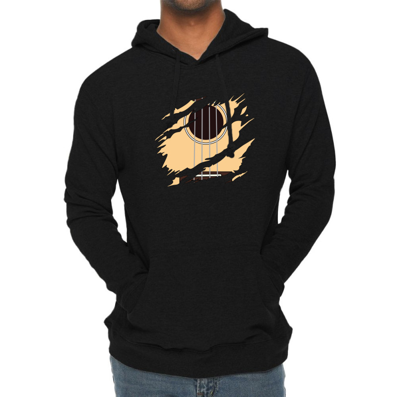 Ripped Ukulele Natural Color Lightweight Hoodie | Artistshot