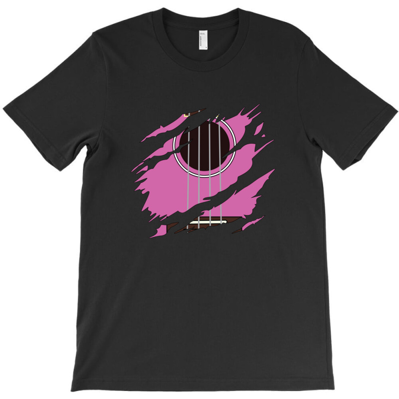 Ripped Ukulele Pink Color T-shirt | Artistshot