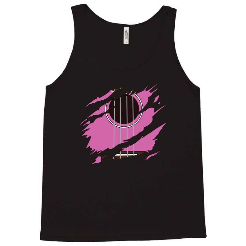 Ripped Ukulele Pink Color Tank Top | Artistshot