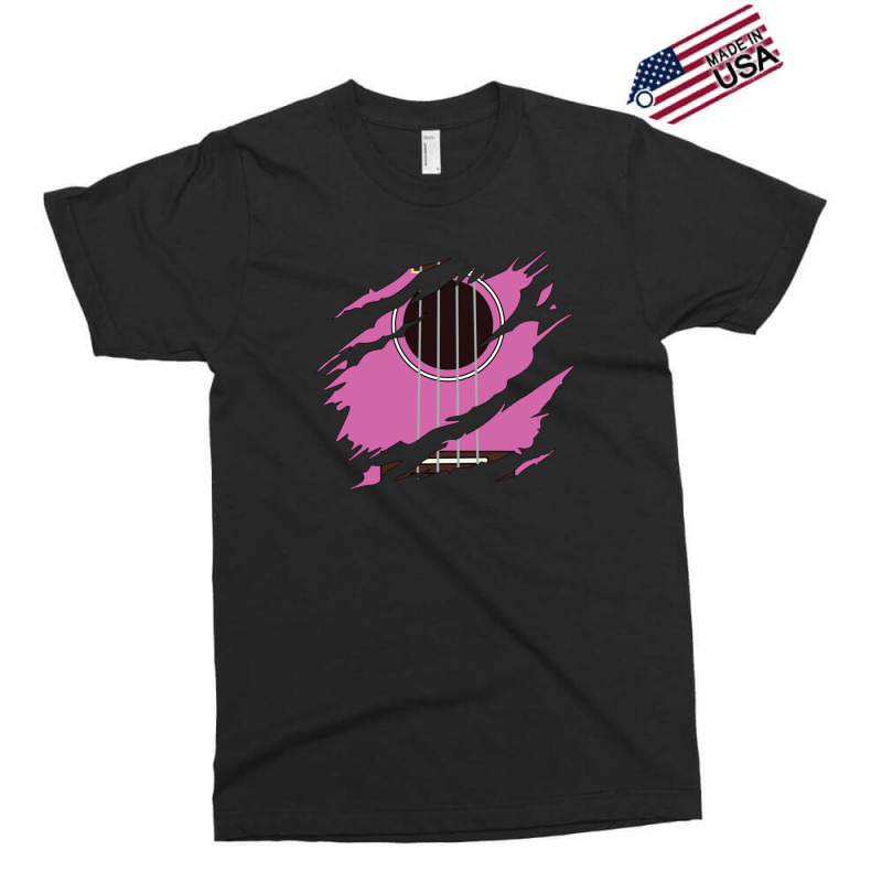 Ripped Ukulele Pink Color Exclusive T-shirt | Artistshot