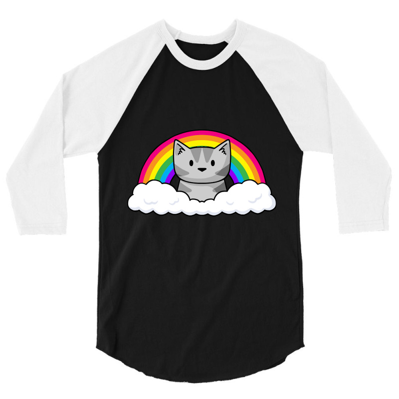 Rainbow Kitty 3/4 Sleeve Shirt | Artistshot