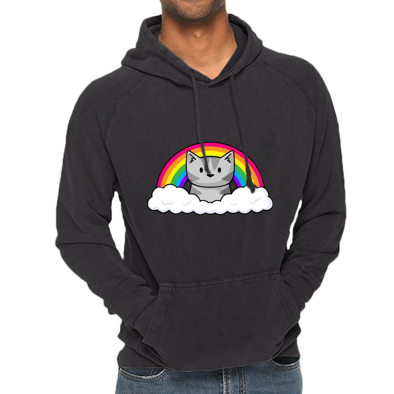 Rainbow Kitty Vintage Hoodie | Artistshot