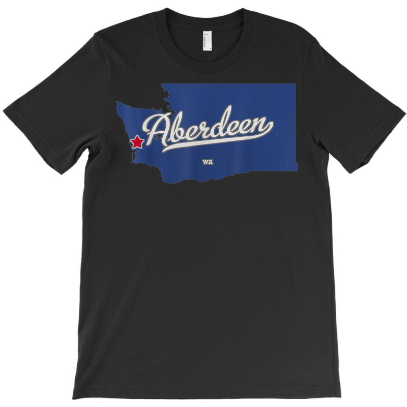 Aberdeen Washington Wa Map T-shirt | Artistshot