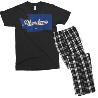 Aberdeen Washington Wa Map Men's T-shirt Pajama Set | Artistshot