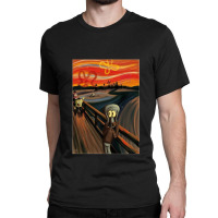 Music-retro-the-scream-by-edvard-munch-funny-graphic-gift- Classic T-shirt | Artistshot