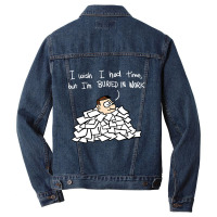 Toon Revue - Buried In Work Men Denim Jacket | Artistshot