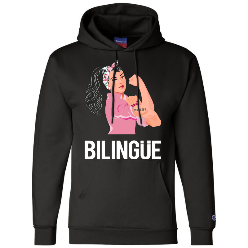 Maestra Bilingue Bilingual Spanish Teacher Long Sleeve T Shirt Champion Hoodie by cm-arts | Artistshot