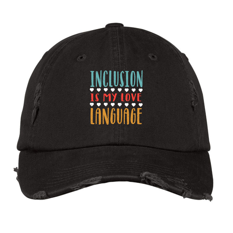 Sped Inclusion Is My Love Language Special Education Teacher Vintage Cap by cm-arts | Artistshot