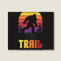 The Trail Champion Funny Women Running Athlete Sports Landscape Canvas Print | Artistshot