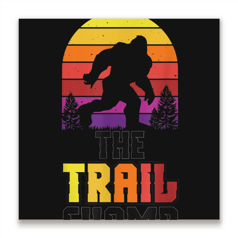 The Trail Champion Funny Women Running Athlete Sports Metal Print Square | Artistshot