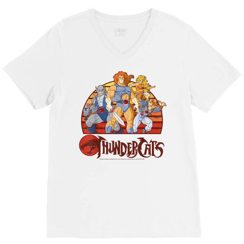 Thundercats Group Retro Sunset T Shirt V-Neck Tee by judexynuk | Artistshot