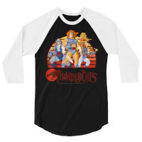 Thundercats Group Retro Sunset T Shirt 3/4 Sleeve Shirt | Artistshot