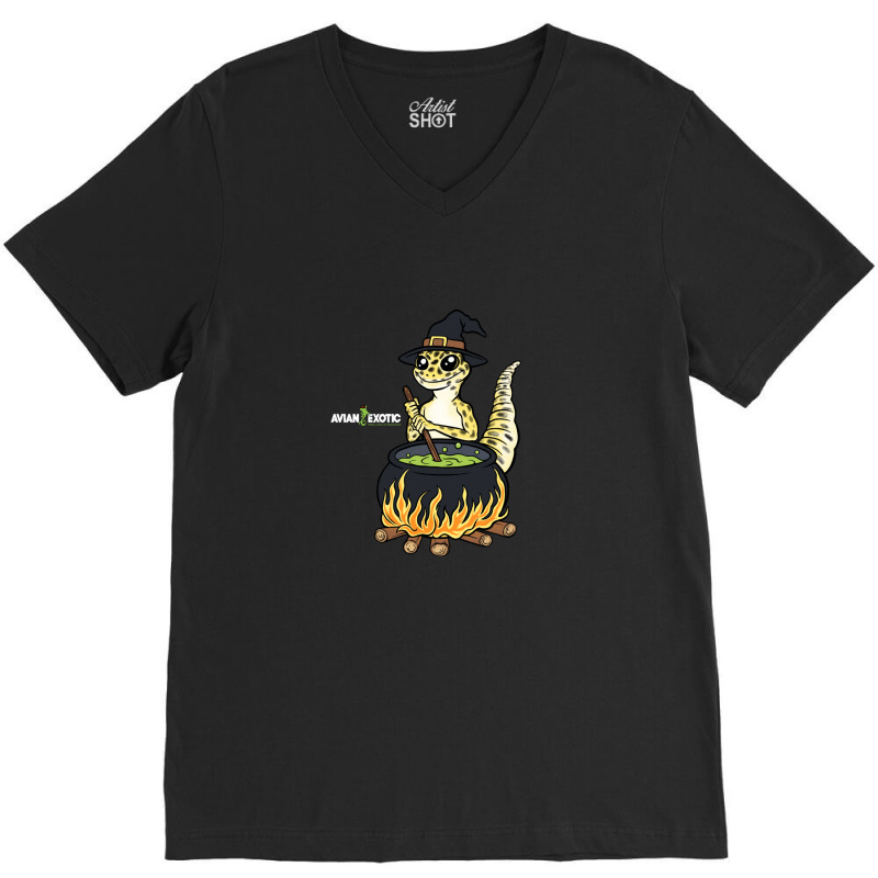 Witchy Leopard Gecko V-neck Tee | Artistshot