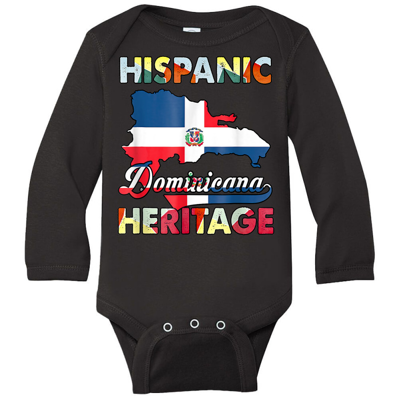 Hispanic Heritage Month Dominican Republic T Shirt Long Sleeve Baby Bodysuit by cm-arts | Artistshot