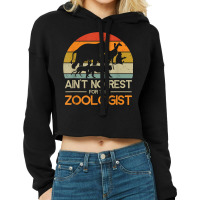 Zoologist Zookeeping Wildlife Zoology Zoo Employee Zookeeper Cropped Hoodie | Artistshot