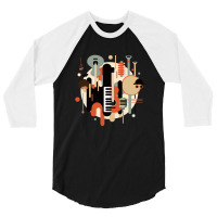 Current Non Cartoon Musical Instrument Music 3/4 Sleeve Shirt | Artistshot