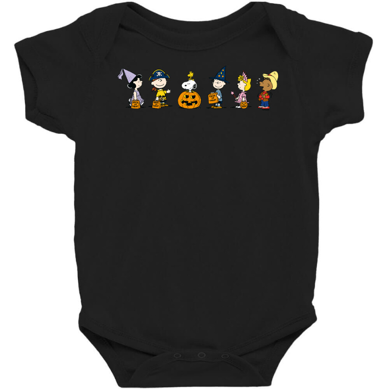 Peanuts Halloween Line Sweatshirt Baby Bodysuit | Artistshot