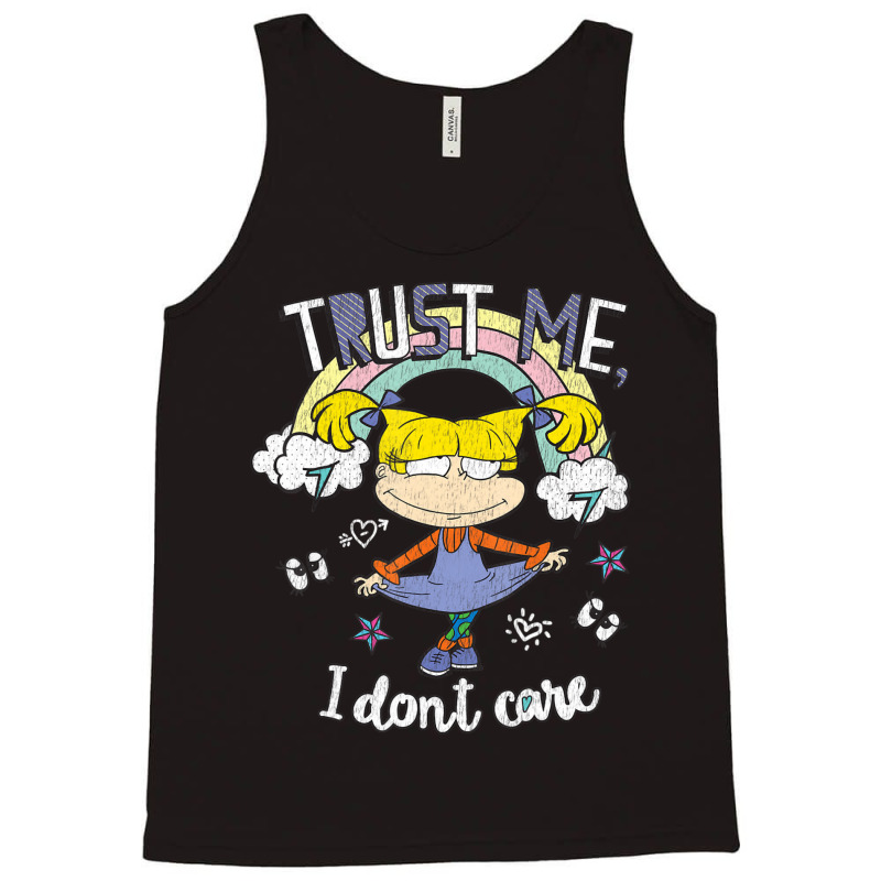 Rugrats Angelica Trust Me Don't Care Rainbow Tank Top by cm-arts | Artistshot