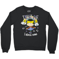 Rugrats Angelica Trust Me Don't Care Rainbow Crewneck Sweatshirt | Artistshot