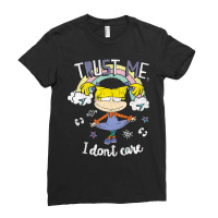 Rugrats Angelica Trust Me Don't Care Rainbow Ladies Fitted T-shirt | Artistshot