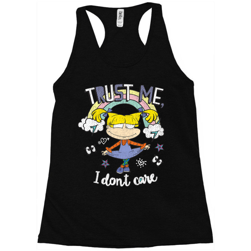 Rugrats Angelica Trust Me Don't Care Rainbow Racerback Tank by cm-arts | Artistshot