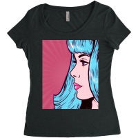 Dramatic Pink Pop Art Women's Triblend Scoop T-shirt | Artistshot